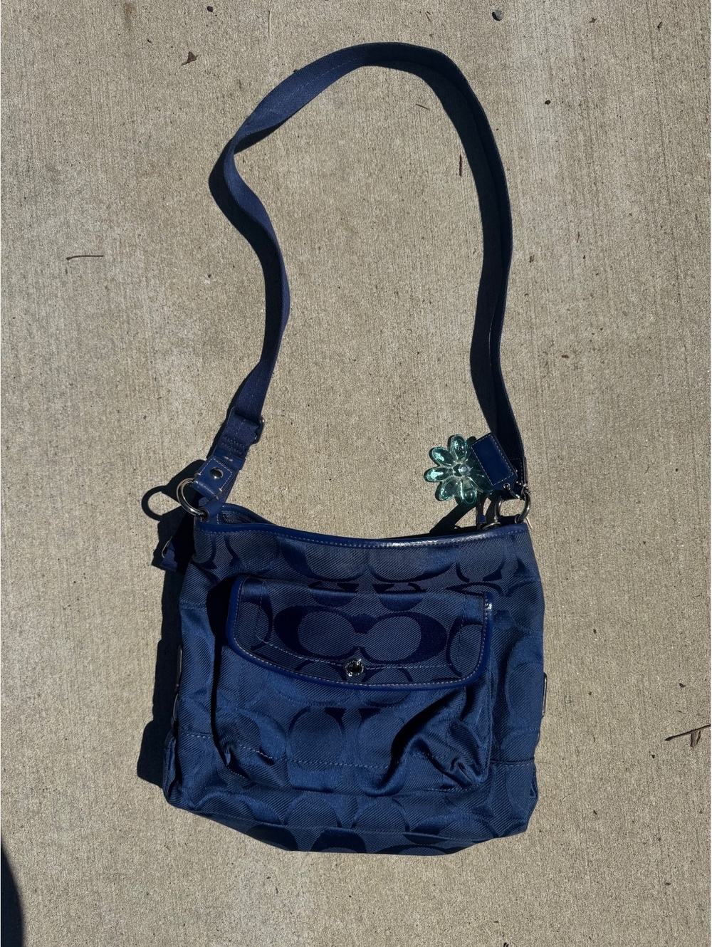 Coach Kyra Nylon Signature Crossbody Bag Purse